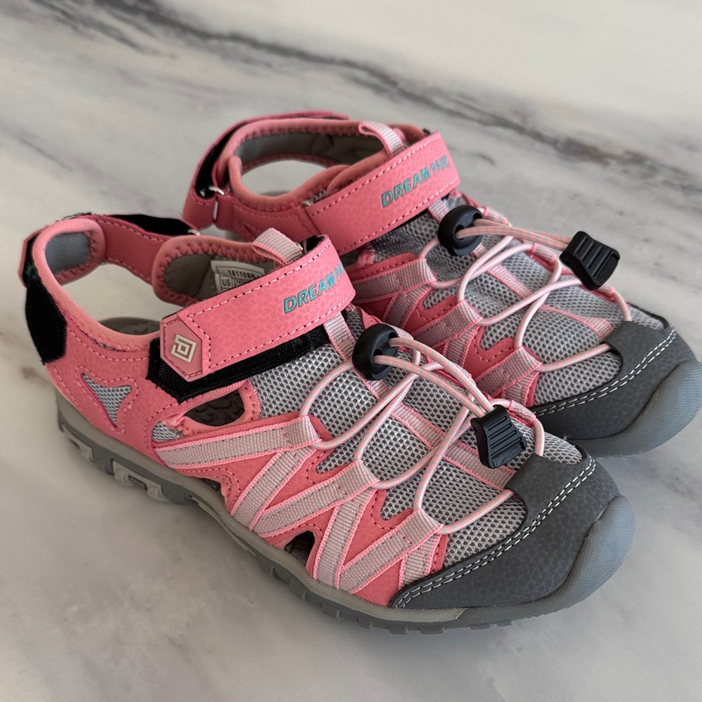 Dream Pairs Pink and Gray Kids Shoes - size 4